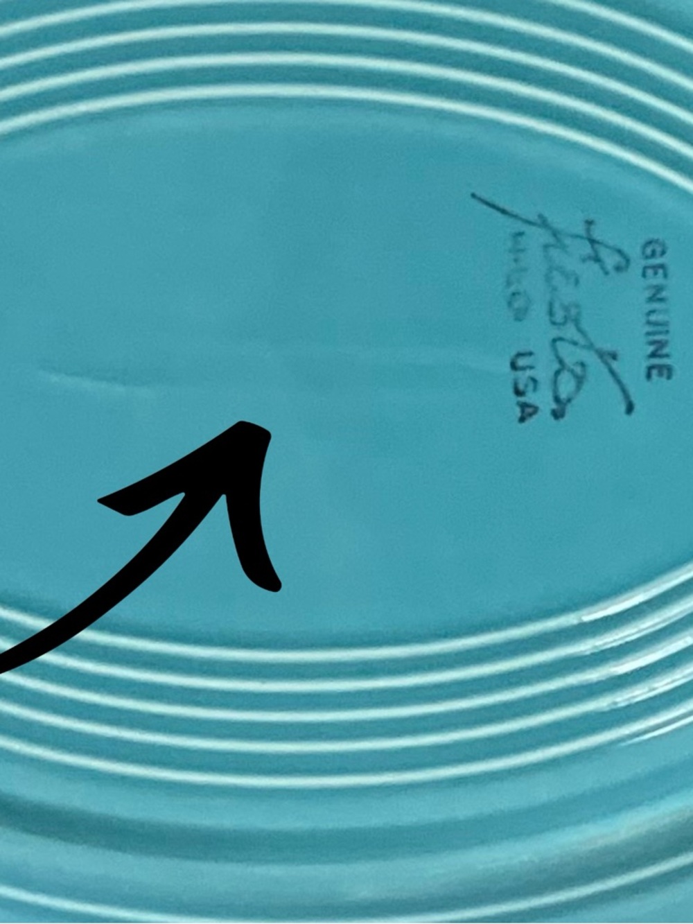 Vintage Fiestaware Original Turquoise Large Oval Serving Platter - Picture 4 of 7